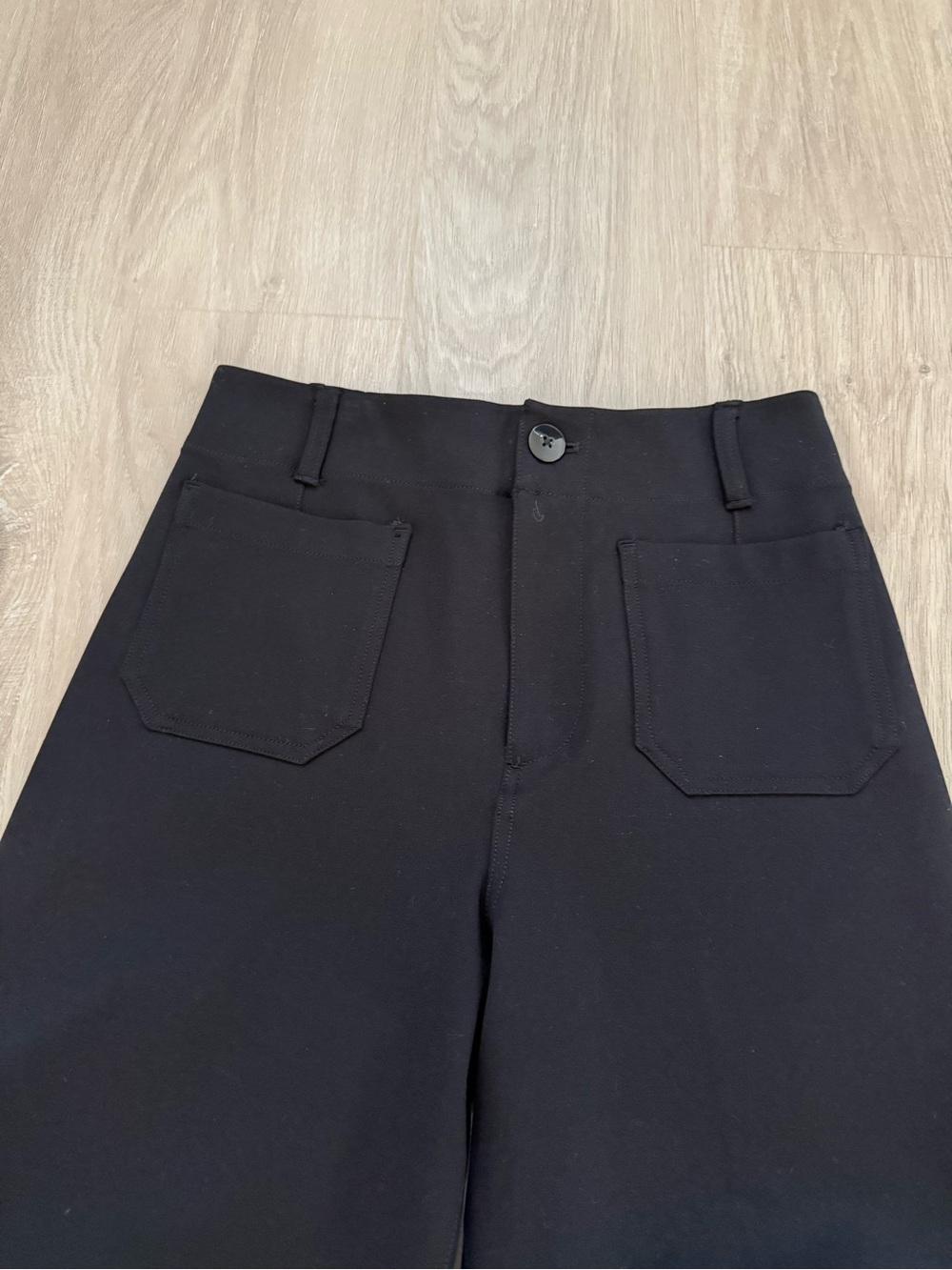 Maeve Anthro The Colette Cropped Wide-Leg Trousers Ponte Edition | Black | 29 - Picture 6 of 11
